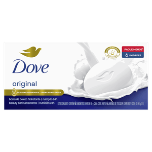 Pack Sabonete Barra Original Dove Envoltório 6 Unidades 90g Cada Leve Mais Pague Menos