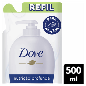 Sabonete Líquido para as Mãos Dove Nutrição Profunda Sachê 500ml Refil Leve Mais Pague Menos