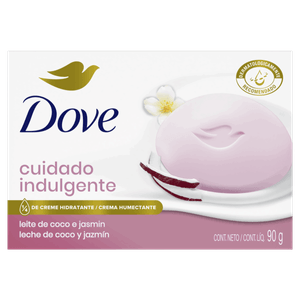 Sabonete Barra Leite de Coco e Pétalas de Jasmin Dove Delicious Care Caixa 90g