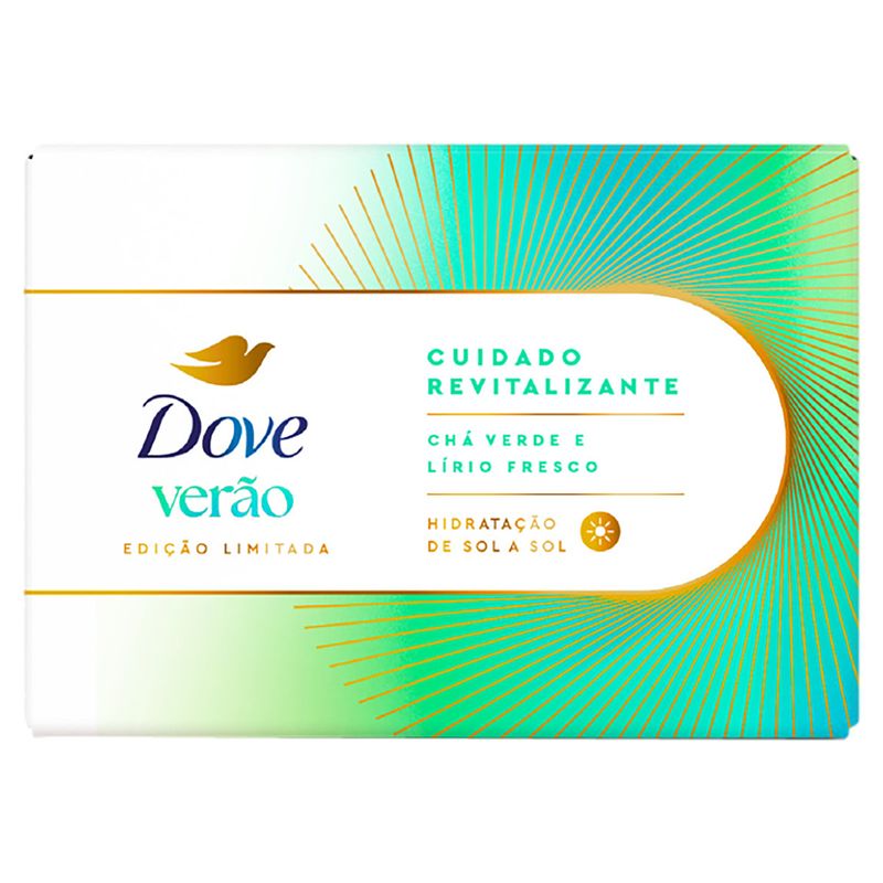 Sabonete-Barra-Cha-Verde-e-Lirio-Fresco-Dove-Cuidado-Revitalizante-Caixa-90g-Edicao-Limitada-Verao