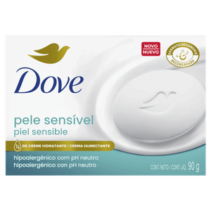 Sabonete Barra Dove Pele Sensível Caixa 90g