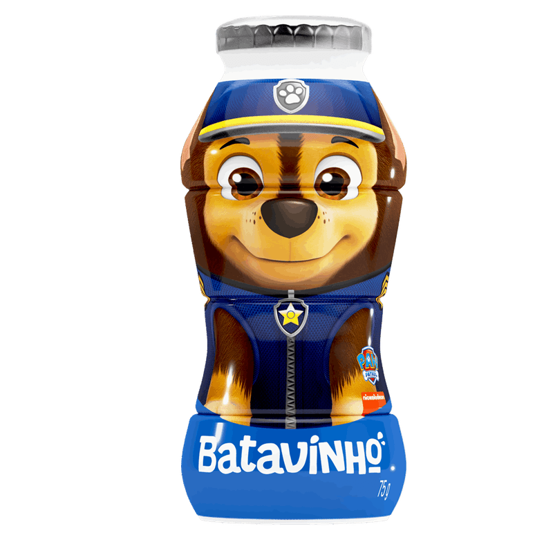Pack Leite Fermentado Desnatado Laranja Paw Patrol Batavo Batavinho Frasco 450g 6 Unidades