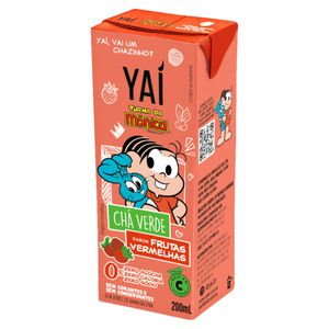 Chá Verde Frutas Vermelhas Zero Açúcar Turma da Mônica Yaí Caixa 200ml