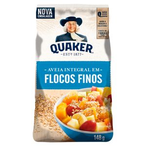 Aveia em Flocos Finos Integral Quaker Pacote 148g