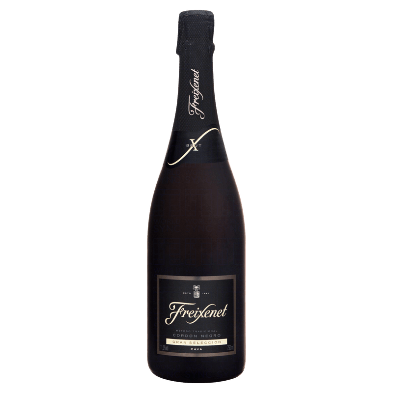 Espumante-Espanhol-Branco-Brut-Gran-Seleccion-Cordon-Negro-Freixenet-Macabeo-Parellada-Xarel-lo-Cava-Garrafa-750ml