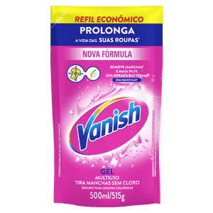 Tira-Manchas Gel Multiuso Vanish Sachê 500ml Refil Economico