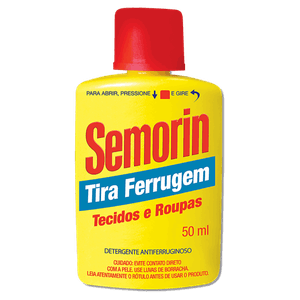 Tira-Ferrugem Tecidos e Roupas Semorin Frasco 50ml