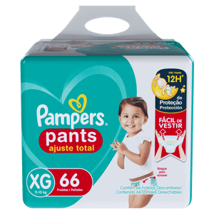 Fralda Descartável Infantil Pants Pampers XG Pacote 66 Unidades