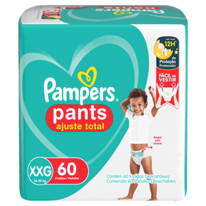 Fralda Descartável Infantil Pants Pampers XXG Pacote 60 Unidades