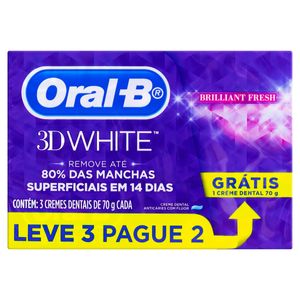 Creme Dental Oral -B 3D White Leve 3 Pague 2