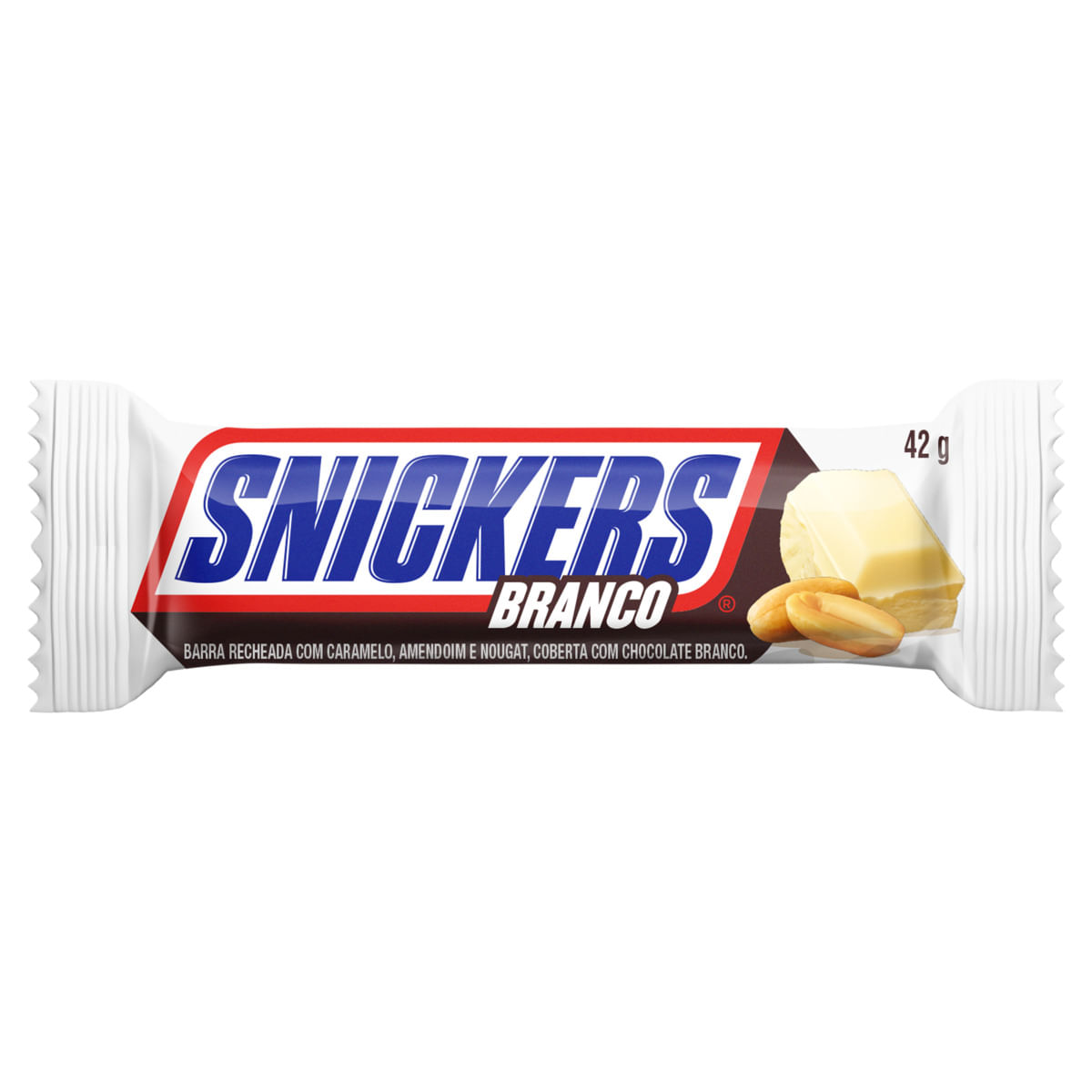 Chocolate Branco Snickers Pacote 42g - giassi - Giassi Supermercados