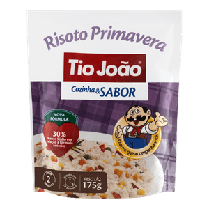 Risoto Semipronto Primavera Tio João  Cozinha & Sabor Sachê 175g