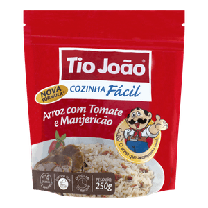 Arroz com Tomate e Manjericão Tio João Cozinha Fácil Pacote 250g 2 Unidades