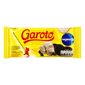 Chocolate Branco com Biscoito Negresco Garoto Pacote 90g