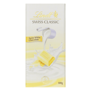 Chocolate Suíço Branco Lindt Swiss Classic Cartucho 100g