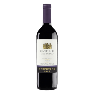 Vinho Chileno Tinto Meio Seco Reservado Castillo del Fuego Merlot Central Valley Garrafa 750ml