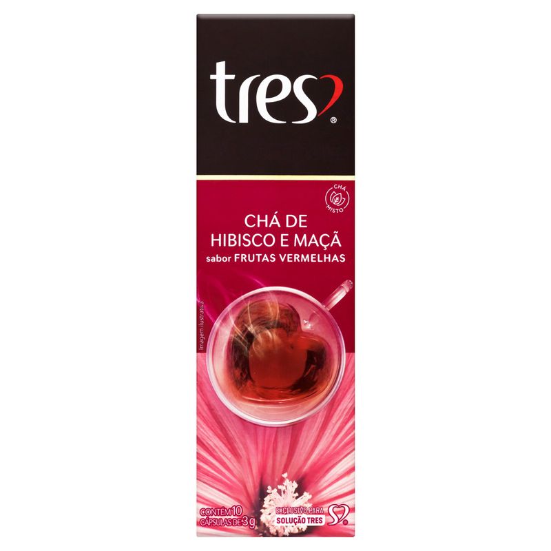 Cha-em-Capsula-Hibisco-e-Maca-Tres-Caixa-30g-10-Unidades