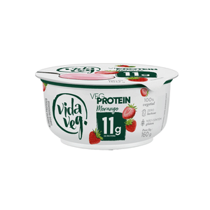 Iogurte Morango Vida Veg Protein Pote 160g