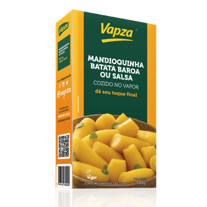 Mandioca Cozida no Vapor Vapza Caixa 500g 2 Unidades