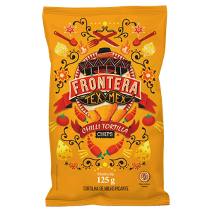 Tortilha Chips de Milho Picante Frontera Tex Mex Pacote 125g