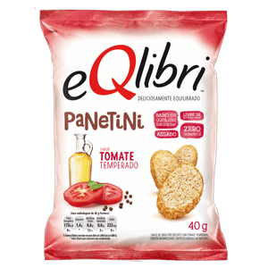 Snack de Trigo Tomate Temperado Eqlibri Panetini Pacote 40g