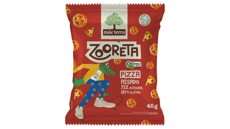 Salgadinho de Milho e Arroz Integral Orgânico Pizza Mãe Terra
