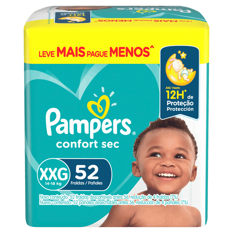 Fralda-Descartavel-Infantil-Pampers-Confort-Sec-XXG-Pacote-52-Unidades-Leve-Mais-Pague-Menos