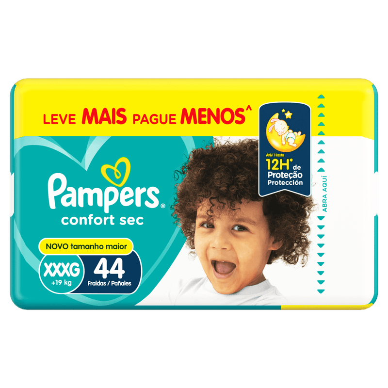 Fralda-Descartavel-Infantil-Pampers-Confort-Sec-XXXG-Pacote-44-Unidades-Leve-Mais-Pague-Menos
