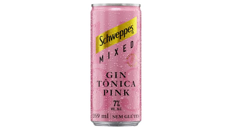 Gin Tônica Pink Amora Schweppes Mixed Lata 269ml - giassi - Giassi