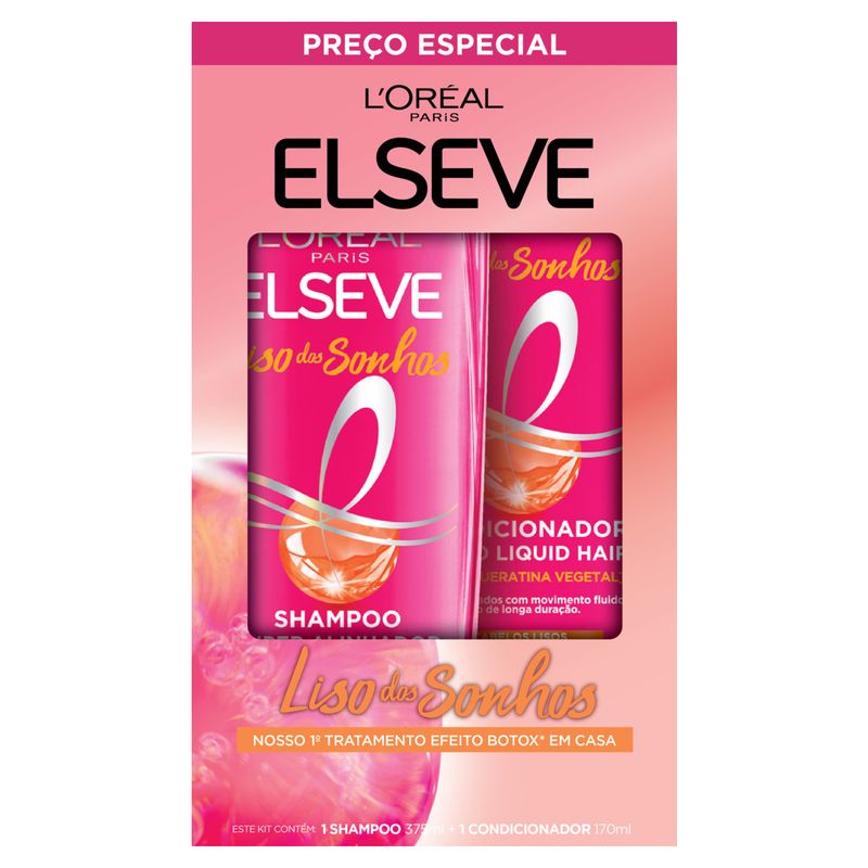 Kit-Shampoo-375ml---Condicionador-170ml-L-oreal-Paris-Elseve-Liso-dos-Sonhos