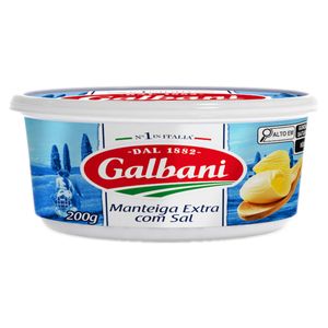 Manteiga Extra com Sal Galbani Pote 200g