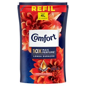 Amaciante de Roupa Concentrado Energia Floral Comfort Sachê 900ml Refil