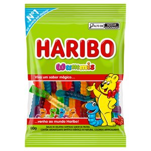 Bala de Gelatina Frutas Wummis Haribo Pacote 80g
