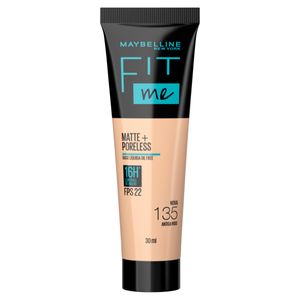 Base Líquida Longa Duração Matte+Poreless FPS 22 135 Maybelline Fit Me 30ml
