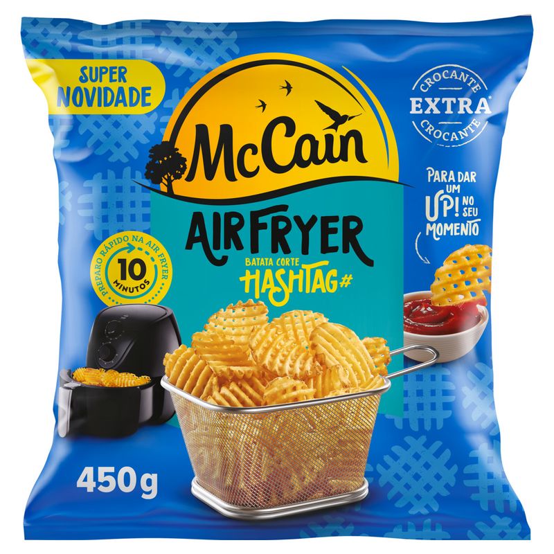 Batata Pré-Frita Hashtag Congelada Extracrocante McCain Pacote 450g