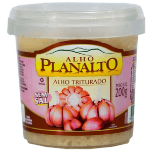 Alho Triturado Sem Sal Alho Planalto Pote 200g