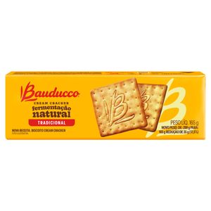 Biscoito Cream Cracker Tradicional Bauducco Pacote 165g