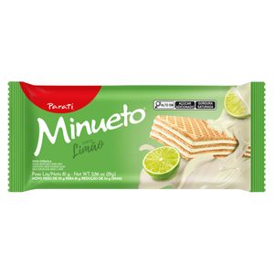 Biscoito Wafer Recheio Limão Minueto Pacote 81g