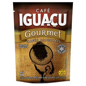 Café Solúvel Liofilizado Iguaçu Gourmet Sachê 40g Refil