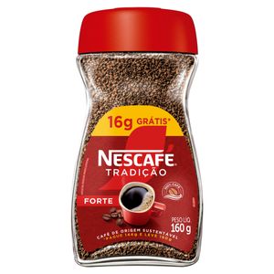 Café Solúvel Granulado Forte Nescafé Tradição Vidro Leve 160g Pague 140g