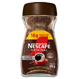 Café Solúvel Granulado Extraforte Nescafé Original Vidro Leve 160g Pague 144g