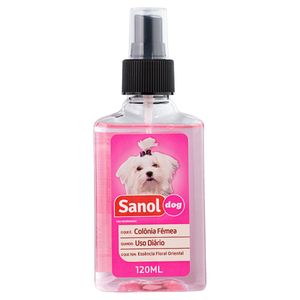 Colônia Uso Veterinário Fêmea Floral Oriental Sanol Dog Frasco 120ml Spray