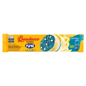 Biscoito Cookie Framboesa com Gotas e Cobertura Chocolate Branco Fini Tubes Pinta Língua Bauducco Pacote 96g