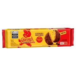 Biscoito Cookie com Gotas de Chocolate Recheio Serenata de Amor Garoto Choco Cookie Pacote 100g