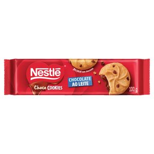 Biscoito Cookie com Gotas de Chocolate Recheio Chocolate ao Leite Nestlé Choco Cookies Pacote 100g