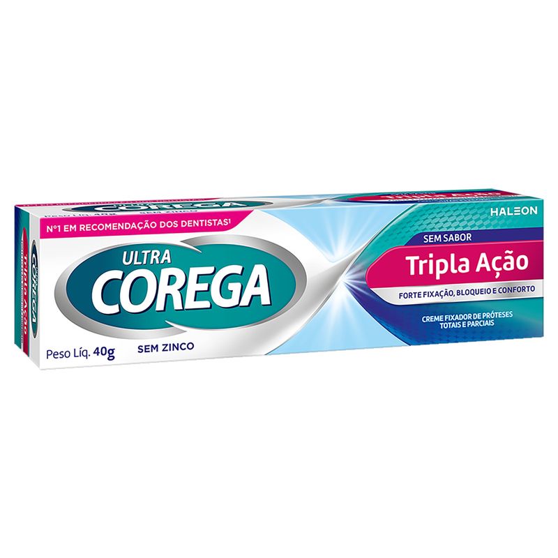 Fixador-de-Dentadura-Creme-sem-Sabor-Ultra-Corega-Tripla-Acao-Caixa-40g