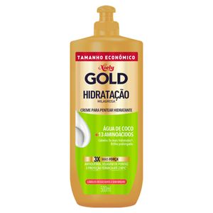 Creme para Pentear Hidratante Niely Gold Hidratação Milagrosa Frasco 500ml Tamanho Econômico