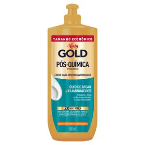 Creme para Pentear Antirrigidez Niely Gold Pós-Química Poderoso Frasco 500ml Tamanho Econômico