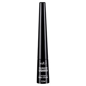 Delineador Líquido para os Olhos Preto Vult Real Color 2,5ml