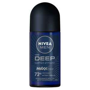 Antitranspirante Roll-On Carvão Ativado Nivea Men Deep 50ml